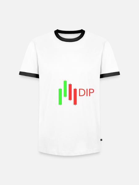 Kaufe im Dip - Männer Kontrast-T-Shirt - Weiß/Schwarz