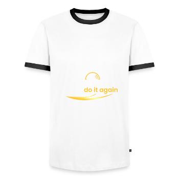 Je suis trop rapide - T-shirt contrasté Homme - blanc/noir - Devant - AI Model Female 172 light (172cm) & AI Model Male 178 dark (178cm)