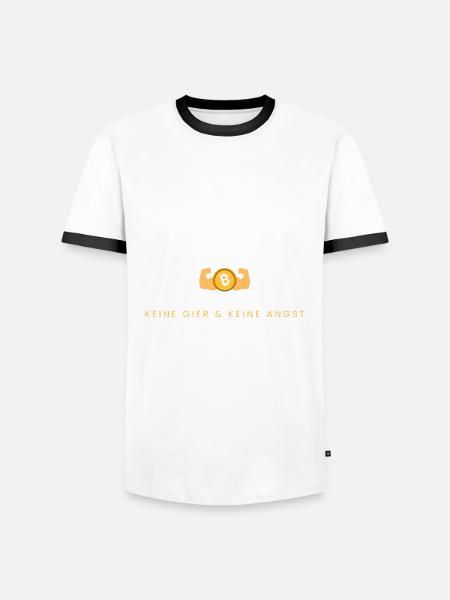 starker Investor - Männer Kontrast-T-Shirt - Weiß/Schwarz