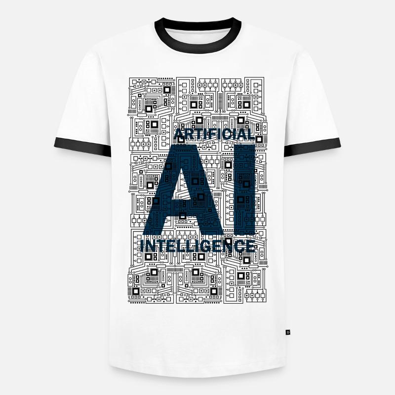 AI - Artificial intelligence - AI - Men's Ringer Shirt - white/black