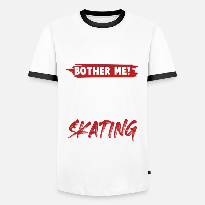 eislauf eisläufer - Männer Kontrast-T-Shirt - Weiß/Schwarz
