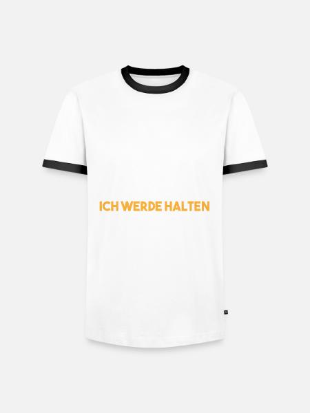 Ich werde halten - Männer Kontrast-T-Shirt - Weiß/Schwarz