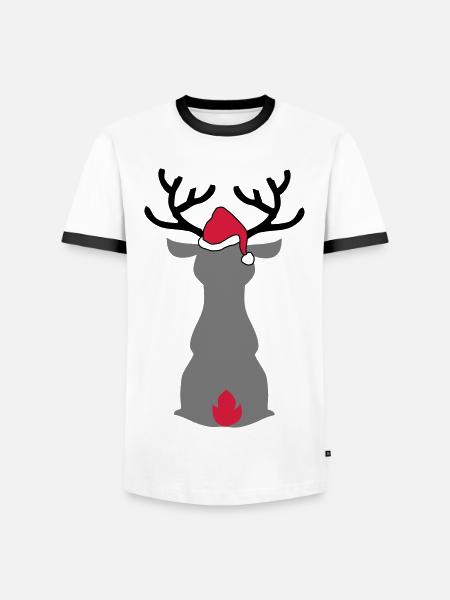 christmas - Men's Ringer Shirt - white/black