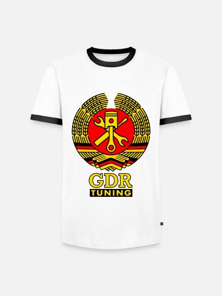 GDR Tuning Blason 3c - T-shirt contrasté Homme - blanc/noir