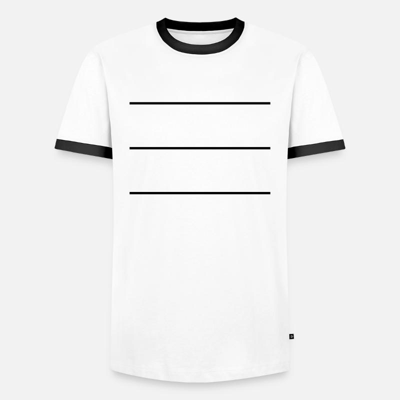 3_lines - Men's Ringer Shirt - white/black