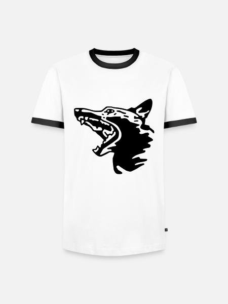 grrrrr - Männer Kontrast-T-Shirt - Weiß/Schwarz