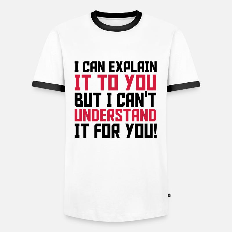 Explain - Men's Ringer Shirt - white/black
