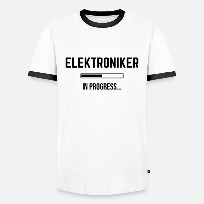 Electronics Technician In Progress - Men's Ringer Shirt - white/black