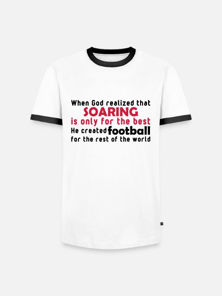 god soaring - T-shirt contrasté Homme - blanc/noir