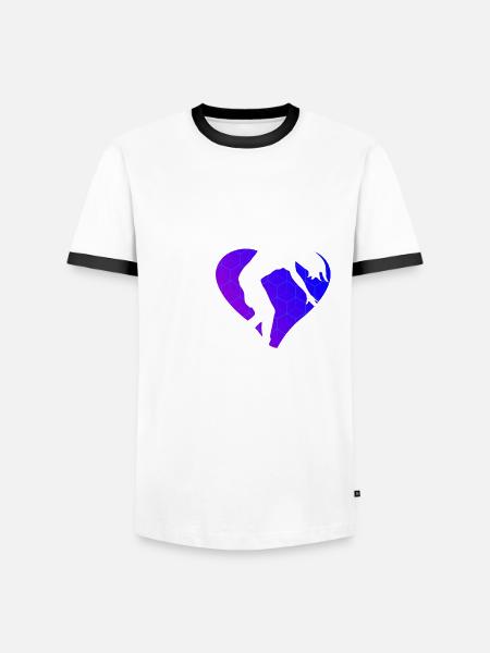 Rollerskaten Rollschuhlaufen Herren Damen - Männer Kontrast-T-Shirt - Weiß/Schwarz