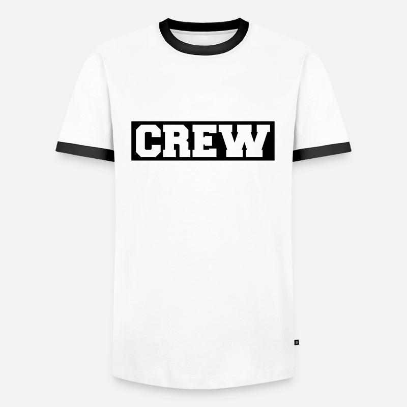 Crew - Men's Ringer Shirt - white/black