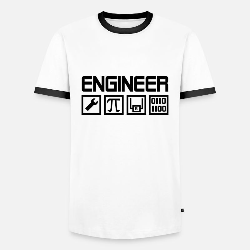 Engineer - Men's Ringer Shirt - white/black