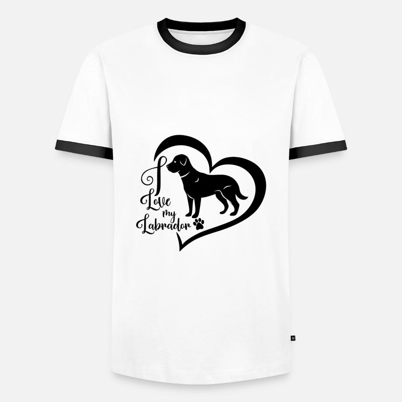 Labrador - Men's Ringer Shirt - white/black