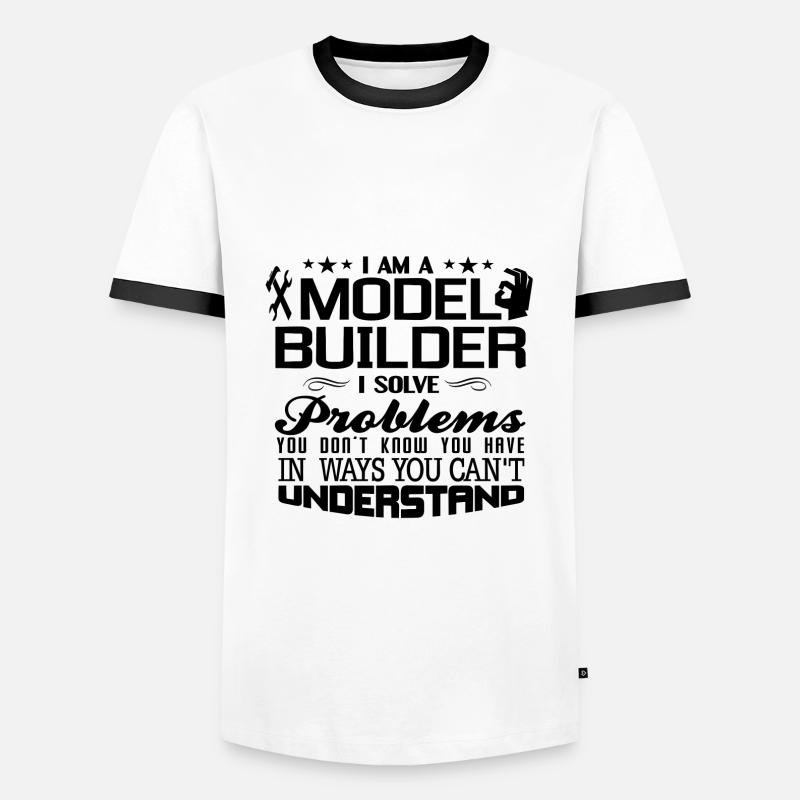 Modelling - Men's Ringer Shirt - white/black