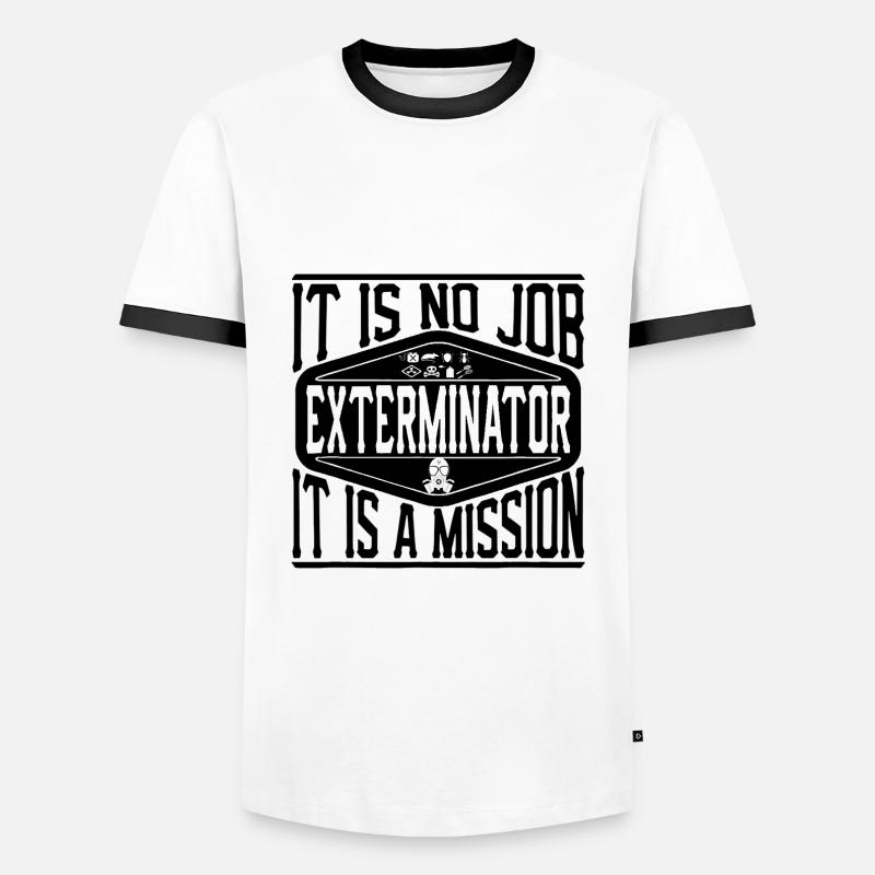 Kammerjäger - Männer Kontrast-T-Shirt - Weiß/Schwarz