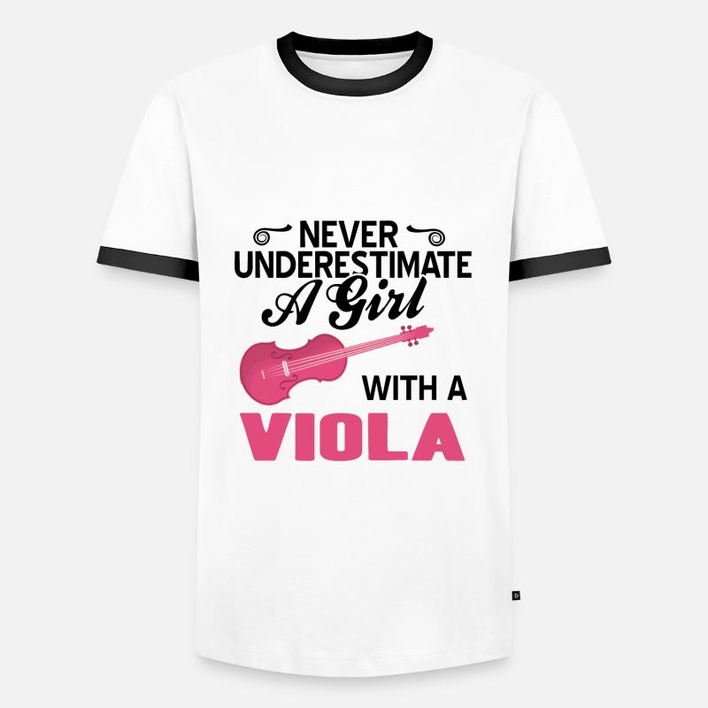 Viola - Men's Ringer Shirt - white/black