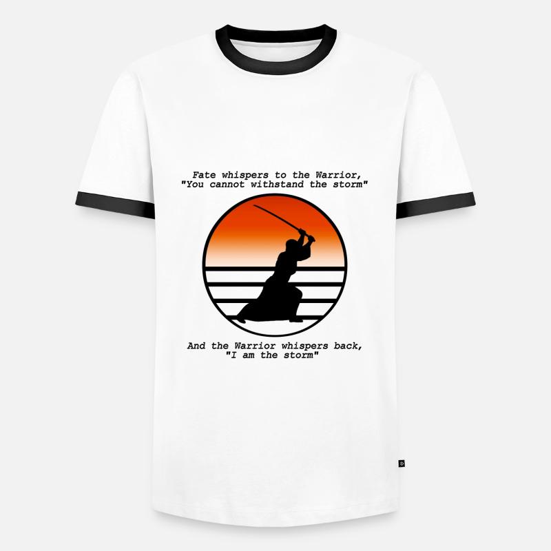 Aikido - Männer Kontrast-T-Shirt - Weiß/Schwarz
