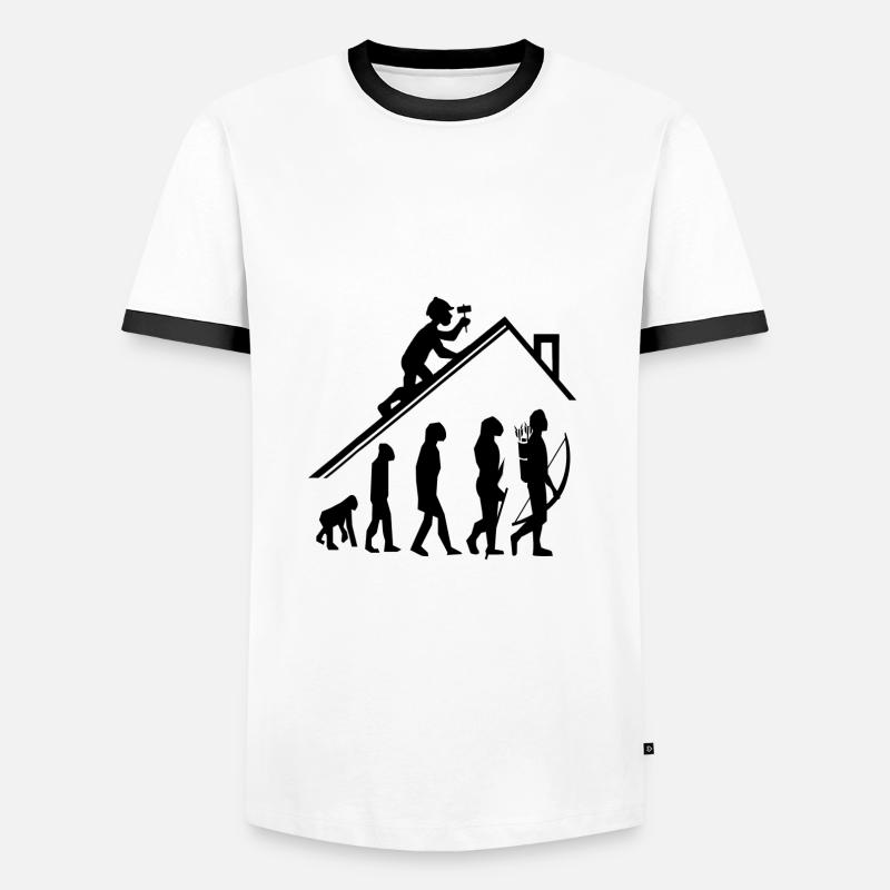 Carpenter - Men's Ringer Shirt - white/black