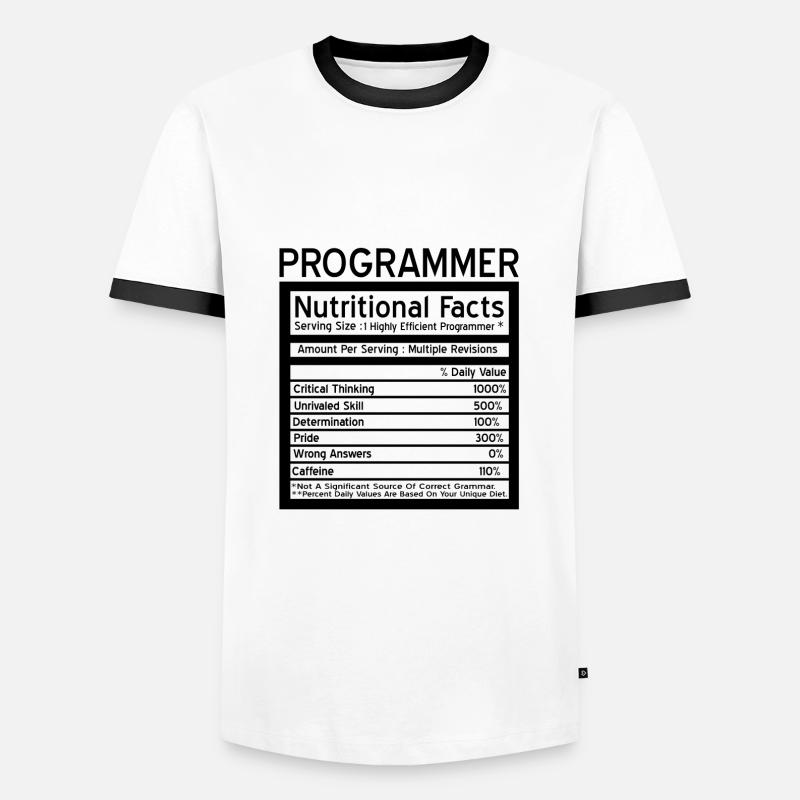 programmer - Men's Ringer Shirt - white/black
