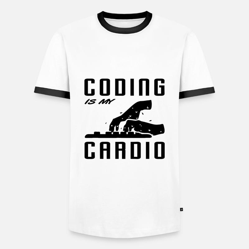 programmeur - T-shirt contrasté Homme - blanc/noir