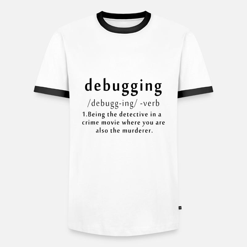 programmeur - T-shirt contrasté Homme - blanc/noir