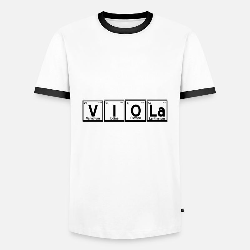 viola - Men's Ringer Shirt - white/black