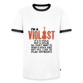 alto - T-shirt contrasté Homme - blanc/noir - Devant - AI Model Female 172 light (172cm) & AI Model Male 178 dark (178cm)