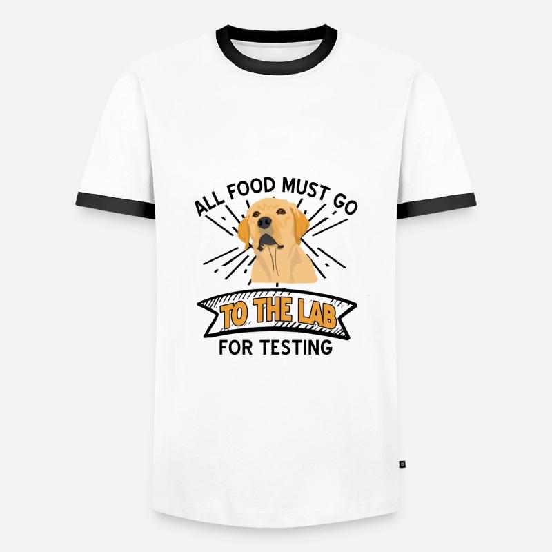 Labrador - Männer Kontrast-T-Shirt - Weiß/Schwarz
