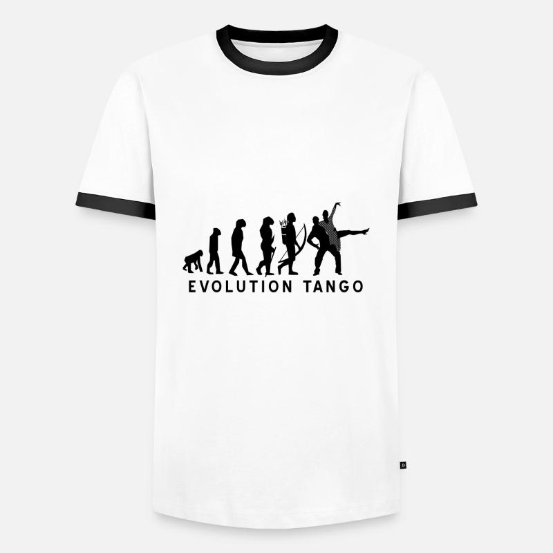 tango - Men's Ringer Shirt - white/black