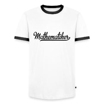 Mathématiciens - T-shirt contrasté Homme - blanc/noir - Devant - AI Model Female 172 light (172cm) & AI Model Male 178 dark (178cm)