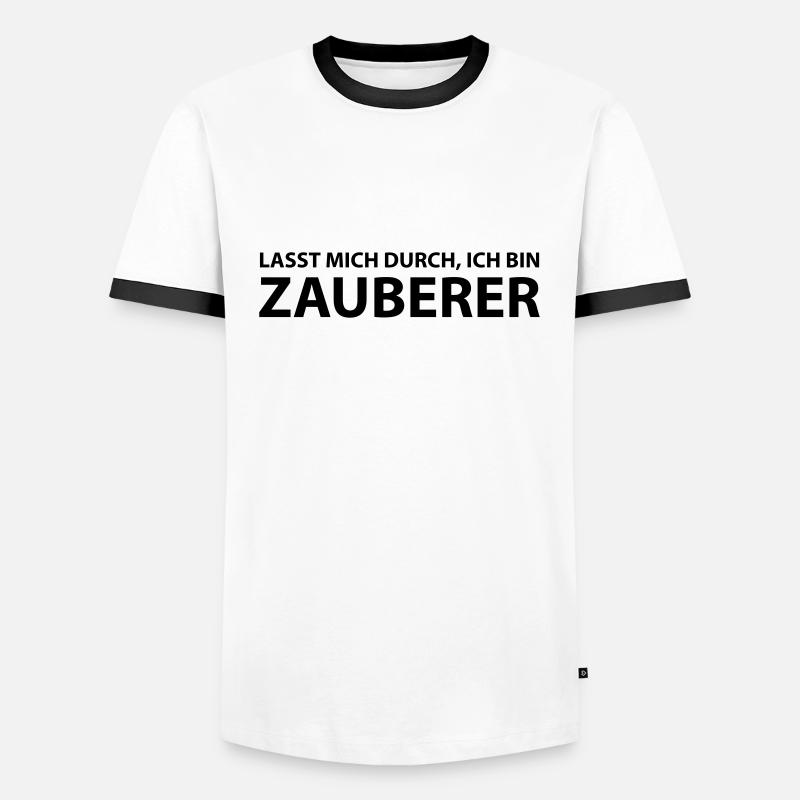 zauberer - Männer Kontrast-T-Shirt - Weiß/Schwarz