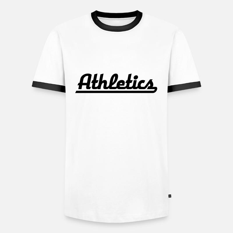athletics - Men's Ringer Shirt - white/black