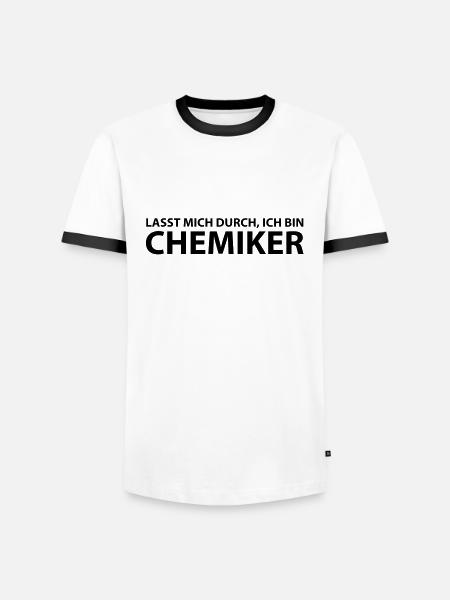 chemiker - Männer Kontrast-T-Shirt - Weiß/Schwarz