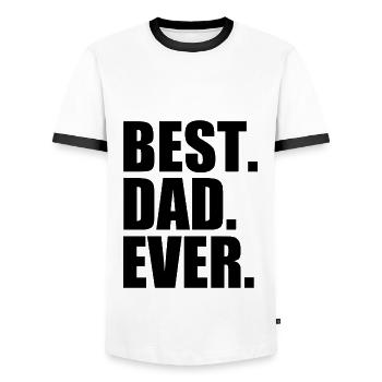 Best dad ever - T-shirt contrasté Homme - blanc/noir - Devant - AI Model Female 172 light (172cm) & AI Model Male 178 dark (178cm)