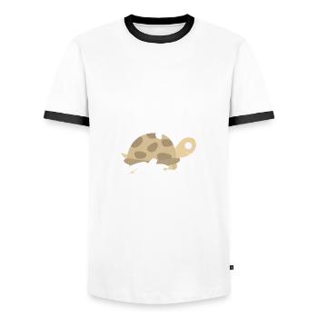 Meeresschutzgeschenke Überspringen Sie einen Strohhalm Save a - Männer Kontrast-T-Shirt - Weiß/Schwarz - Vorne - AI Model Female 172 light (172cm) & AI Model Male 178 dark (178cm)