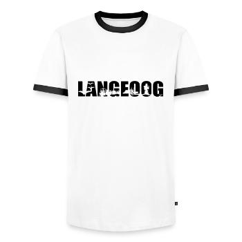 Langeoog Skyline - Männer Kontrast-T-Shirt - Weiß/Schwarz - Vorne - AI Model Female 172 light (172cm) & AI Model Male 178 dark (178cm)