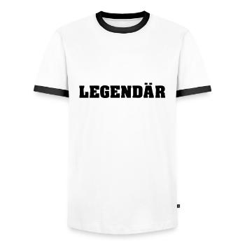 LEGENDARY - T-shirt contrasté Homme - blanc/noir - Devant - AI Model Female 172 light (172cm) & AI Model Male 178 dark (178cm)