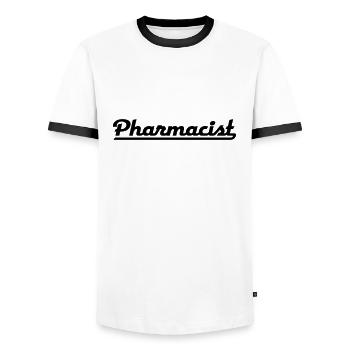 pharmacist - Men's Ringer Shirt - white/black - Front - AI Model Female 172 light (172cm) & AI Model Male 178 dark (178cm)