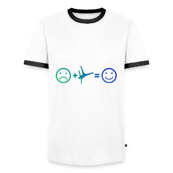 Hip Hop Breakdance Bgirl Break Dance Femmes - T-shirt contrasté Homme - blanc/noir - Devant - AI Model Female 172 light (172cm) & AI Model Male 178 dark (178cm)