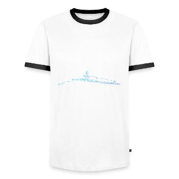 Herren Ruderer Rowing Damen Rudern - Männer Kontrast-T-Shirt - Weiß/Schwarz - Vorne - AI Model Female 172 light (172cm) & AI Model Male 178 dark (178cm)