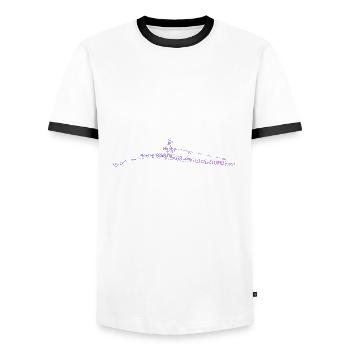 Rameurs Femmes Aviron Hommes Aviron - T-shirt contrasté Homme - blanc/noir - Devant - AI Model Female 172 light (172cm) & AI Model Male 178 dark (178cm)