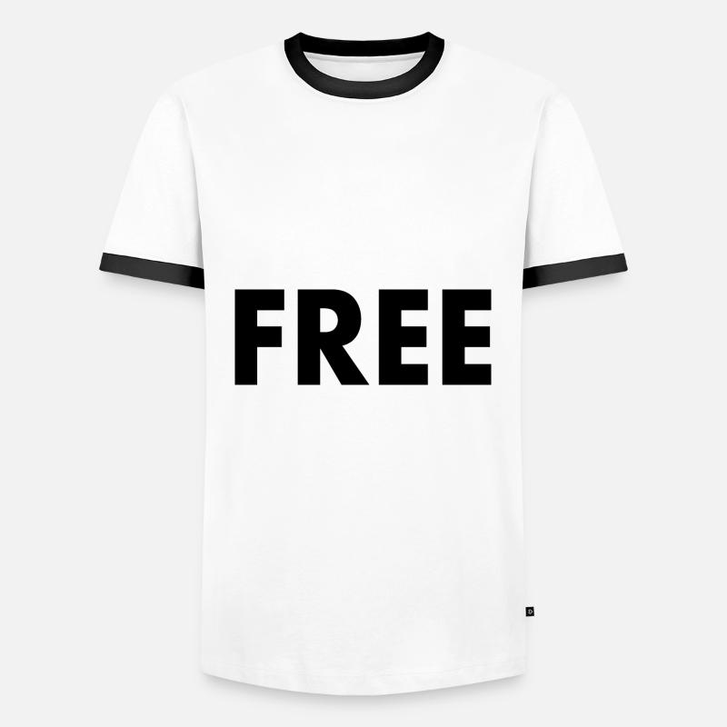 Free - Men's Ringer Shirt - white/black