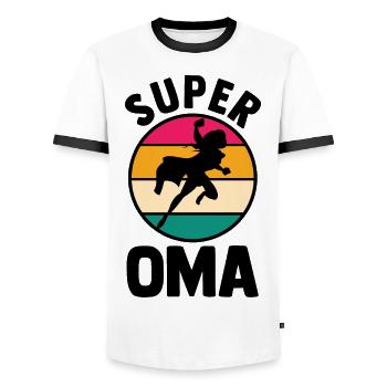 Großmutter Oma - Männer Kontrast-T-Shirt - Weiß/Schwarz - Vorne - AI Model Female 172 light (172cm) & AI Model Male 178 dark (178cm)
