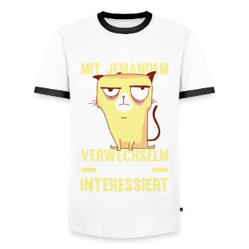 Lustige Sprüche Arbeitskollegen Bürohumor - Männer Kontrast-T-Shirt - Weiß/Schwarz - Vorne - AI Model Female 172 light (172cm) & AI Model Male 178 dark (178cm)