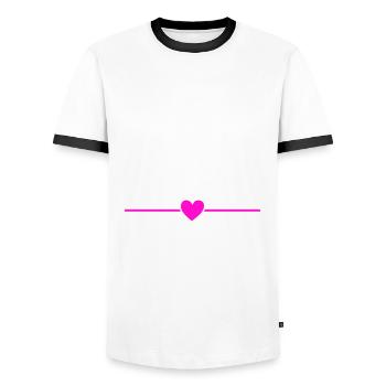 Malle 2024 - Männer Kontrast-T-Shirt - Weiß/Schwarz - Vorne - AI Model Female 172 light (172cm) & AI Model Male 178 dark (178cm)