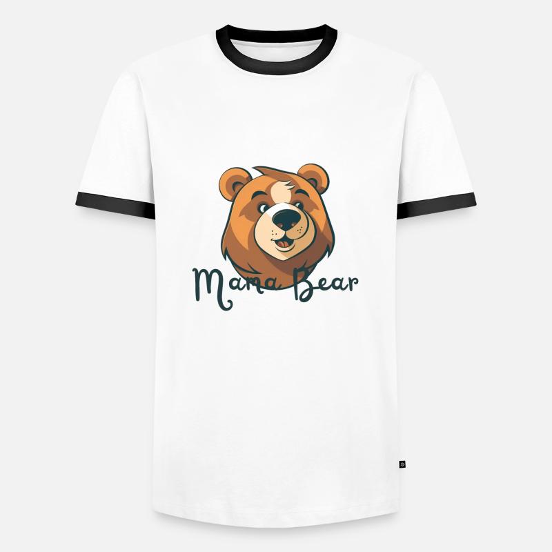 Mama Bear - Men's Ringer Shirt - white/black
