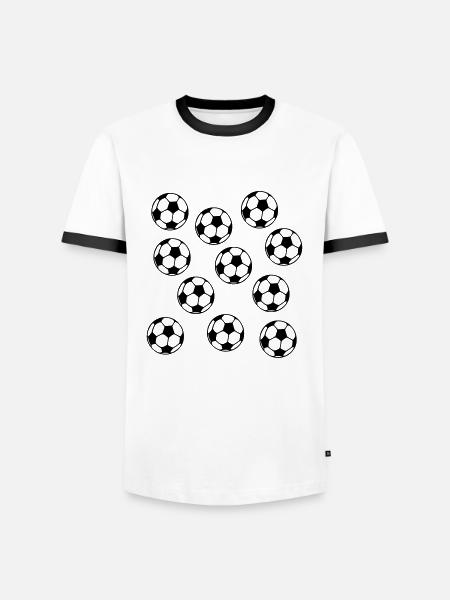Foot - T-shirt contrasté Homme - blanc/noir