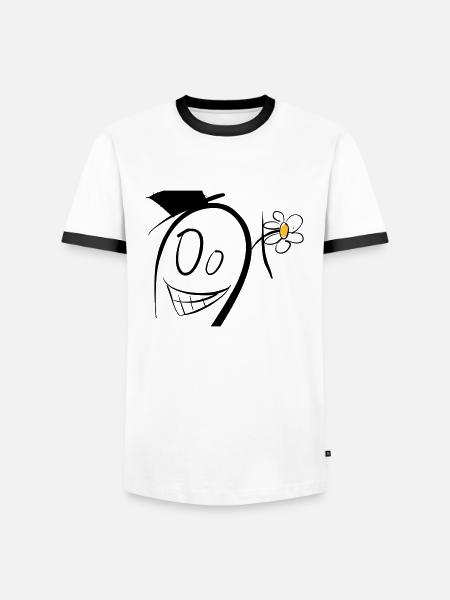 Crazy male - Men's Ringer Shirt - white/black
