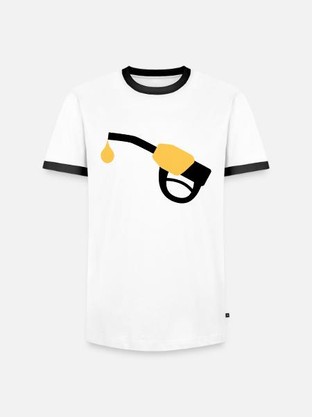 Zapfhahn - Männer Kontrast-T-Shirt - Weiß/Schwarz