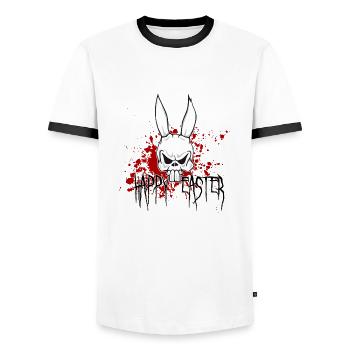 la chair de poule de Pâques - T-shirt contrasté Homme - blanc/noir - Devant - AI Model Female 172 light (172cm) & AI Model Male 178 dark (178cm)
